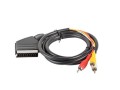 Kabel adapter Lanberg SCART - 3x RCA 1,8m czarny - 1378511