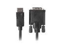 Kabel adapter Lanberg DisplayPort v1.2 - DVI-D (24+1) M/M 1,8m czarny Dual Link - 738723