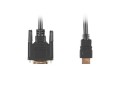 Kabel adapter Lanberg HDMI(M) - DVI-D(M)(18+1) 7,5m Single Link pozłacane styki czarny - 1378518
