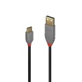 Kabel USB 2.0 LINDY Type A to C Cable, Anthra Line 3m Black - 1312543