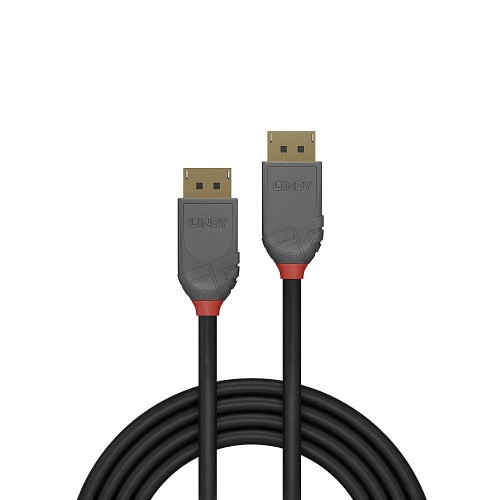 Kabel DisplayPort 1.2, LINDY Anthra Line 4K UHD M/M, czarny, 5m - 1378723