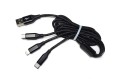 Kabel Msonic MLU621 3w1 Mircro USB/USB C/ Lightning - 973198