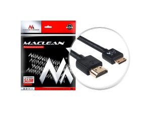 Kabel HDMI A-C Maclean MCTV-712 HDMI 1.4 (M) - miniHDMI 1.4 (M) ULTRA SLIM, czarny 2m