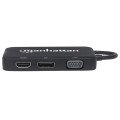 Adapter Manhattan AV USB-C na HDMI/DP/DVI/VGA 4K60Hz - 1379022