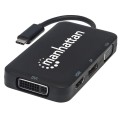 Adapter Manhattan AV USB-C na HDMI/DP/DVI/VGA 4K60Hz - 973408