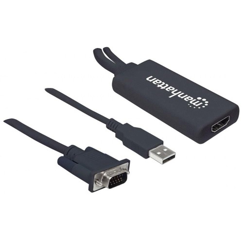 Adapter Manhattan VGA/USB/Audio na HDMI 1080p - 1379025