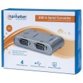 Adapter Manhattan 4-portowy USB na 4xCOM/RS232/DB9 - 1379042
