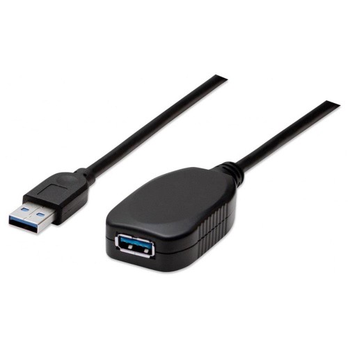 Kabel USB Manhattan aktywny USB 3.0 A-A M/F,5m, czarny - 1379055