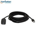 Kabel USB Manhattan aktywny USB 3.0 A-A M/F,5m, czarny - 973416