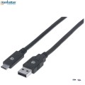 Kabel Manhattan USB-C 3.1 Gen1, USB C/USB A M/M 2m czarny - 973417