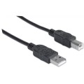 Kabel Manhattan USB 2.0 AM-BM do drukarki, ekaranowany 5m czarny - 1379078
