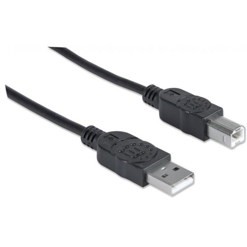 Kabel Manhattan USB 2.0 AM-BM do drukarki, ekaranowany 5m czarny - 1379078