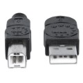 Kabel Manhattan USB 2.0 AM-BM do drukarki, ekaranowany 5m czarny - 1379079