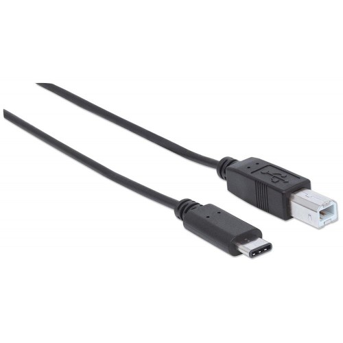 Kabel Manhattan USB-C-B M/M 1m czarny - 1379081