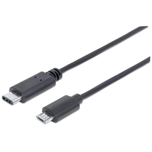 Kabel Manhattan USB-C / MicroUSB M/M 1m czarny - 1379085