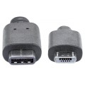 Kabel Manhattan USB-C / MicroUSB M/M 1m czarny - 1379087