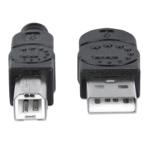 Kabel Manhattan USB2.0 A-B M/M Hi-Speed 1m czarny - 1379108