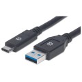 Kabel Manhattan USB 3.2 Gen1 C/A M/M 3m czarny - 1311849