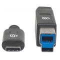 Kabel Manhattan USB-C 3.1 / USB-B 3.0 M/M 2m czarny - 1379122