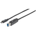 Kabel Manhattan USB-C 3.1 / USB-B 3.0 M/M 2m czarny - 1311850