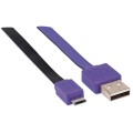 Kabel Manhattan USB-A 2.0 / MicroUSB-B 2.0 M/M 1m fioletowo-czarny - 1379129