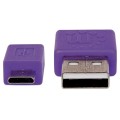 Kabel Manhattan USB-A 2.0 / MicroUSB-B 2.0 M/M 1m fioletowo-czarny - 1379130
