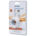 Kabel Manhattan USB-A 2.0 / Apple Lightning 8-Pin MFi 3m biały - 1379137