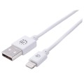 Kabel Manhattan USB-A 2.0 / Apple Lightning 8-Pin MFi 3m biały - 1311853