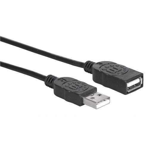 Kabel / Przedłużacz Manhattan USB 2.0 A-A M/F 1m czarny - 1379138