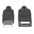 Kabel / przedłużacz Manhattan USB2.0 A-A M/F 1,8m czarny - 1379141