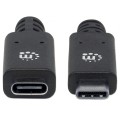 Kabel/przedłużacz Manhattan USB-C 3.2 Gen2 M/F 0,5m czarny - 1379143