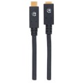 Kabel/przedłużacz Manhattan USB-C 3.2 Gen1 M/F 1m czarny - 1379148