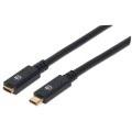 Kabel/przedłużacz Manhattan USB-C 3.2 Gen1 M/F 1m czarny - 1311857