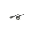 Kabel zasilający Manhattan koniczynka 1,8m, czarny ICOC - 1379234