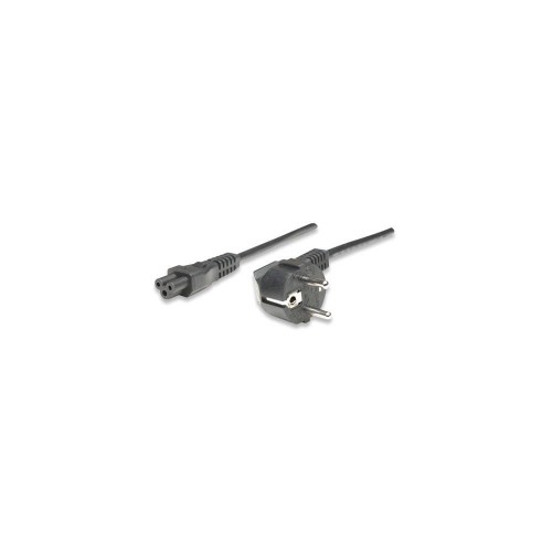Kabel zasilający Manhattan koniczynka 1,8m, czarny ICOC - 1379234