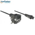Kabel zasilający Manhattan koniczynka 1,8m, czarny ICOC - 973430