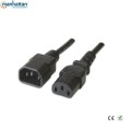 Przedłużacz kabla zasilania Manhattan C14 na C13 M/F 0,5m czarny - 973435