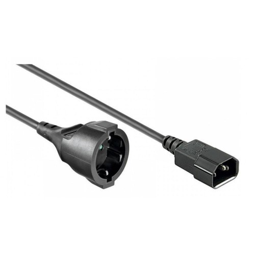 Kabel zasilający / adapter Manhattan C14/Schuko F 1,5m czarny - 1379243