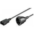 Kabel zasilający / adapter Manhattan C14/Schuko F 1,5m czarny - 1309196