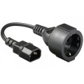 Kabel zasilający / adapter Manhattan C14/Schuko F 0,23m czarny - 1379244