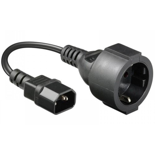 Kabel zasilający / adapter Manhattan C14/Schuko F 0,23m czarny - 1379244