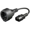 Kabel zasilający / adapter Manhattan C14/Schuko F 0,23m czarny - 1309197