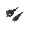 Kabel zasilający koniczynka Manhattan Schuko/C5 1m czarny - 1309199