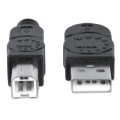 Kabel USB Manhattan USB 2.0 A-B M/M, 1,8m, czarny - 1379257