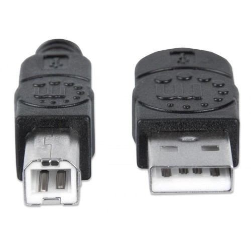 Kabel USB Manhattan USB 2.0 A-B M/M, 1,8m, czarny - 1379257