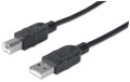 Kabel USB Manhattan USB 2.0 A-B M/M, 1,8m, czarny - 973437