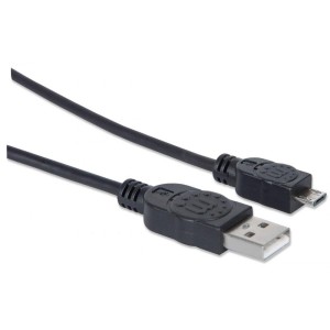 Kabel Manhattan USB 2.0 A-Micro B M/M 1,8m, czarny