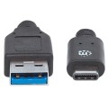 Kabel Manhattan USB 3.1 GEN2 MIC-C/A M/M 1m, czarny - 1379276