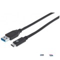 Kabel Manhattan USB 3.1 GEN2 MIC-C/A M/M 1m, czarny - 973445