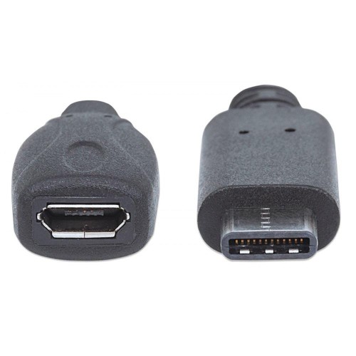 Kabel Manhattan USB 2.0 MIC-C/MIC-B M/F 0,15m, czarny - 1379278